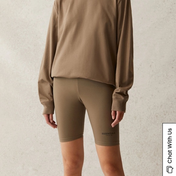 Essentials Taupe Biker Shorts womens - Picture 8 of 11